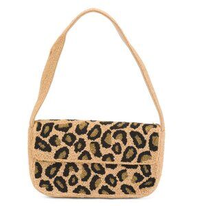 AMERICA & BEYOND leopard Beaded Leopard Shoulder Bag